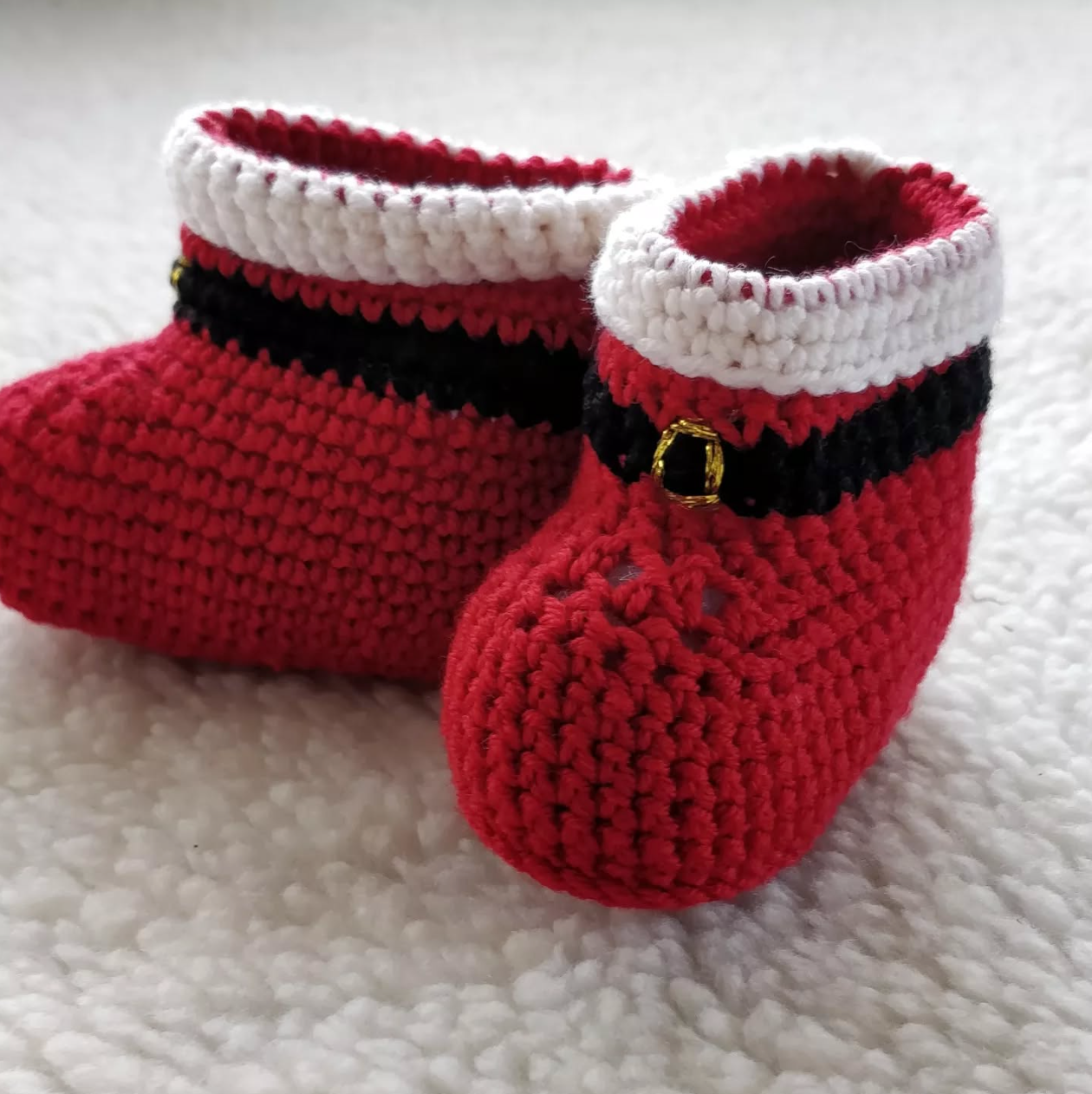 Stivaletti crochet Babbo Natale baby