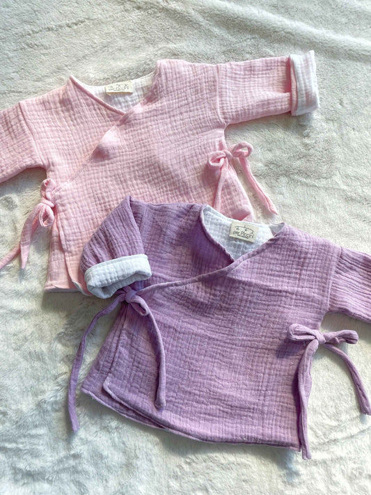 Coprifasce kimono neonato in mussola di cotone