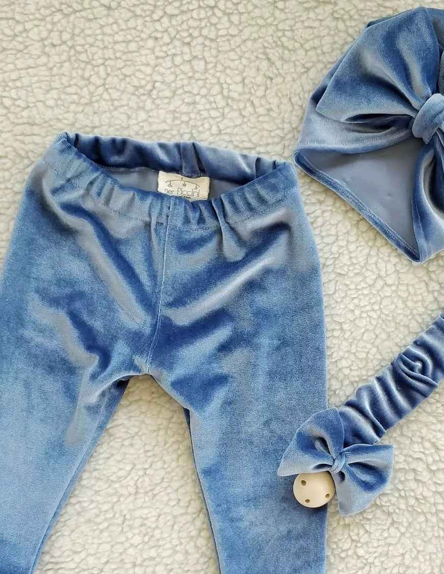 Leggings in velluto baby per bambina
