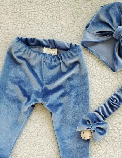 Leggings in velluto baby per bambina