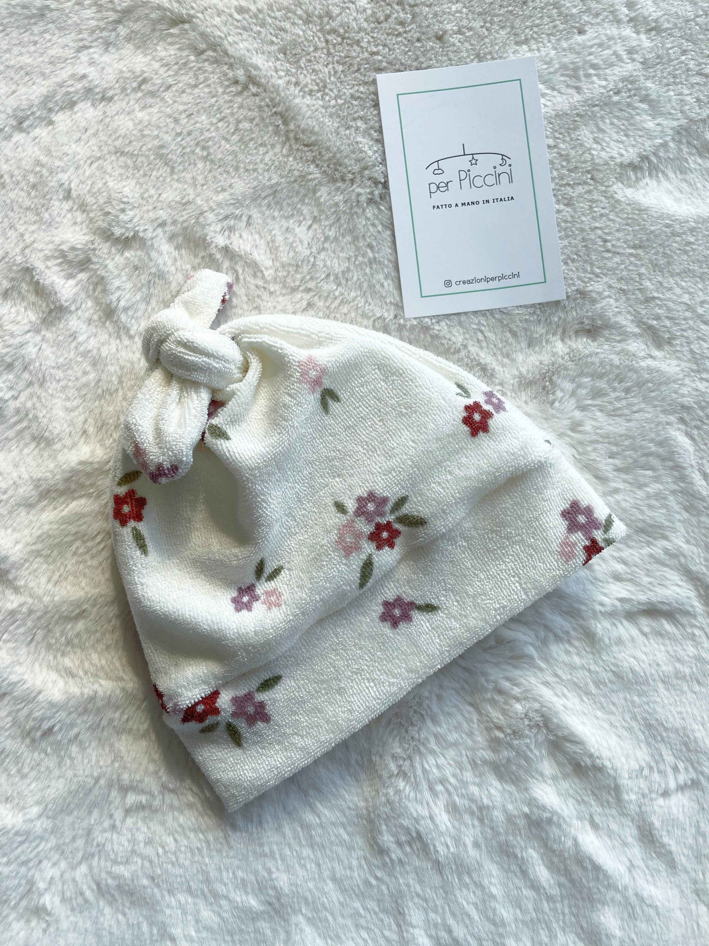 Kit 3 cappellini neonato con nodo