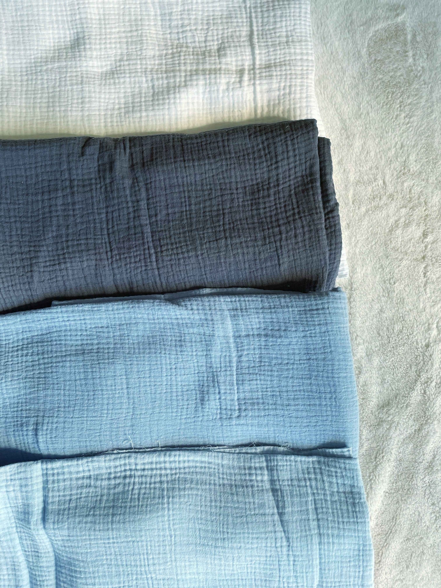 Kit 3 coprifasce kimono in mussola di cotone