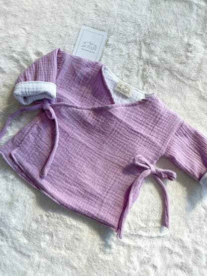 Coprifasce kimono neonato in mussola di cotone