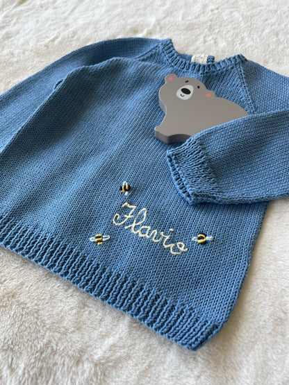Maglione neonato personalizzato in cotone