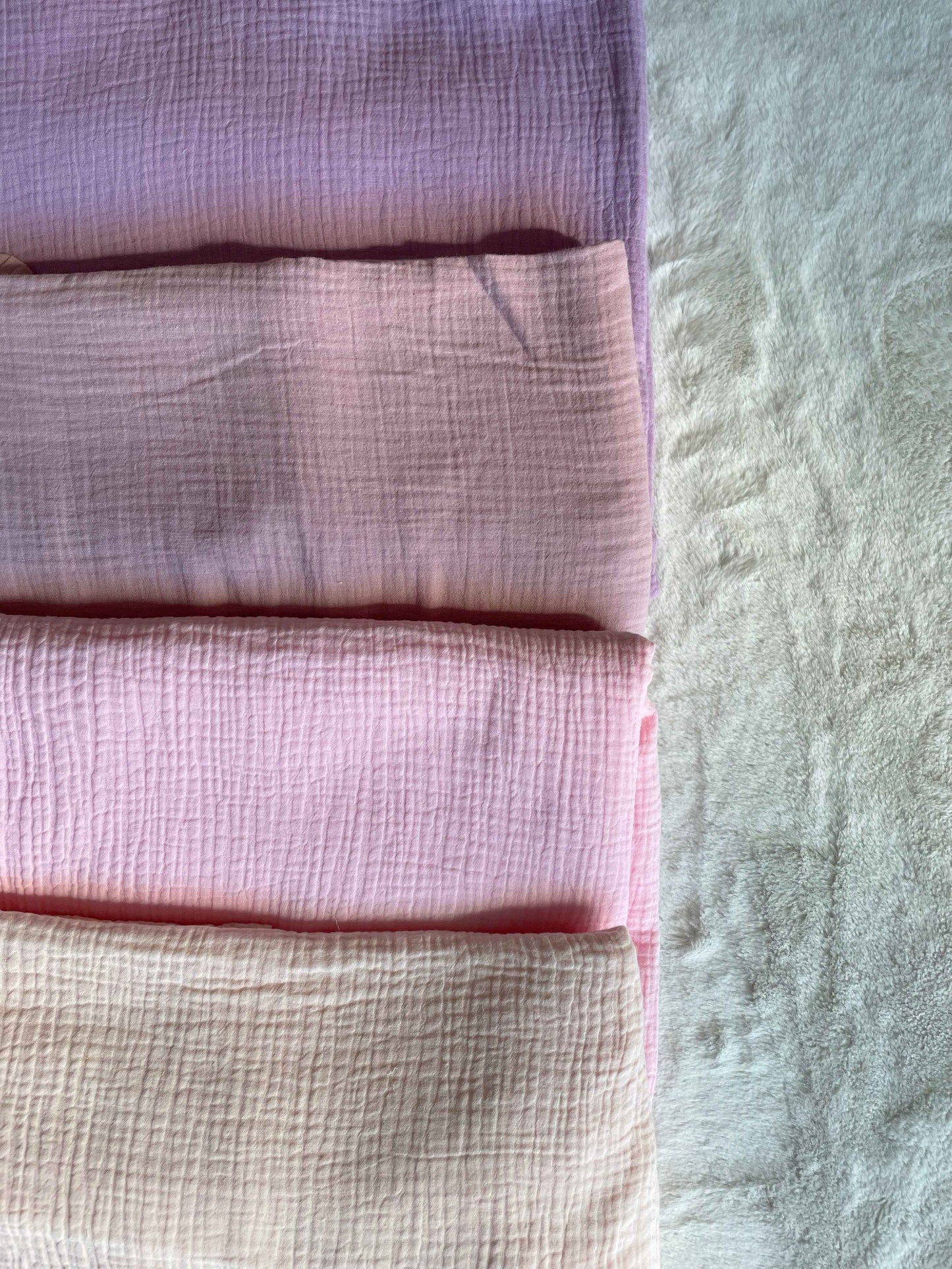 Kit 3 coprifasce kimono in mussola di cotone