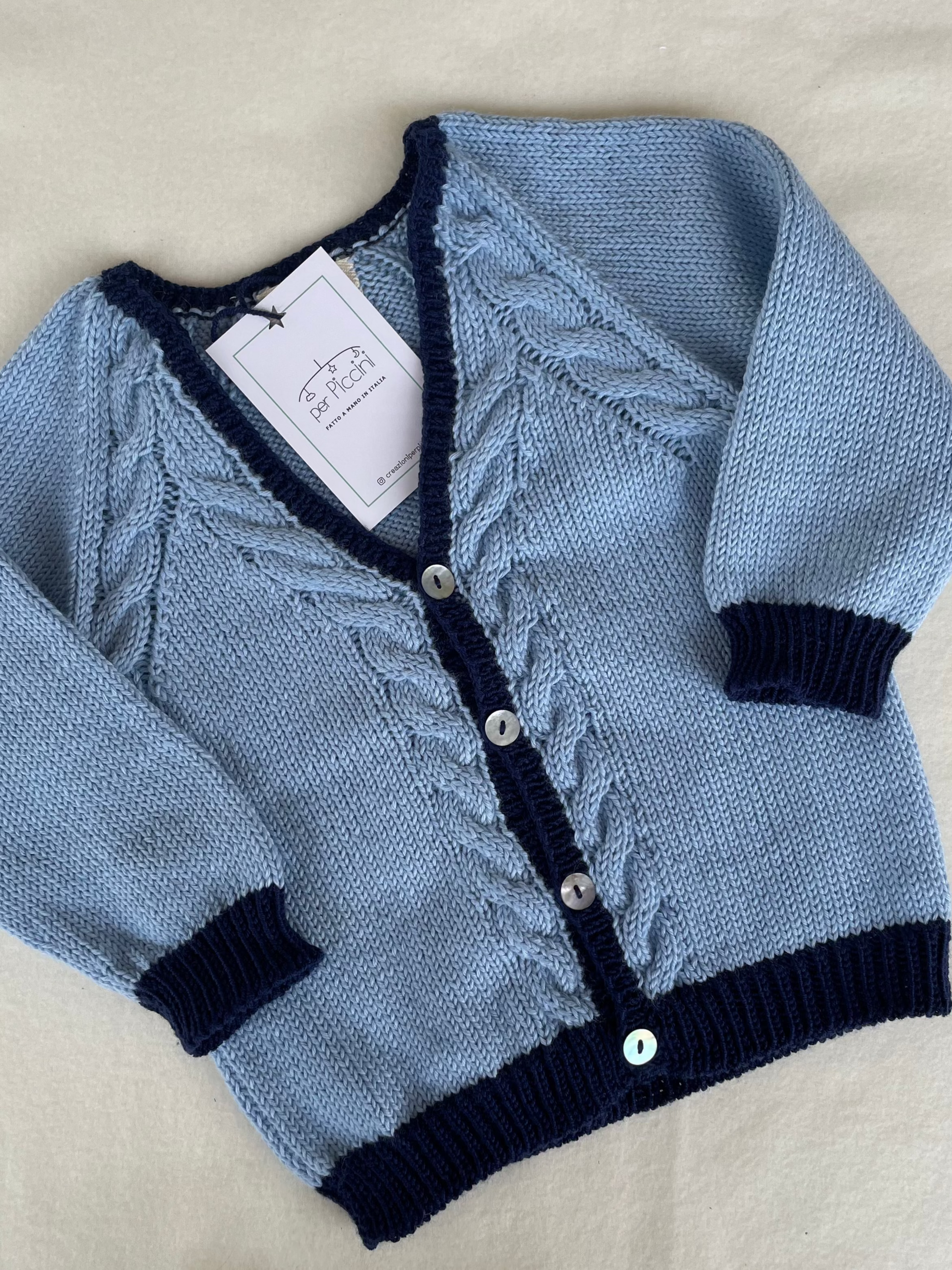 Cardigan a trecce in cotone