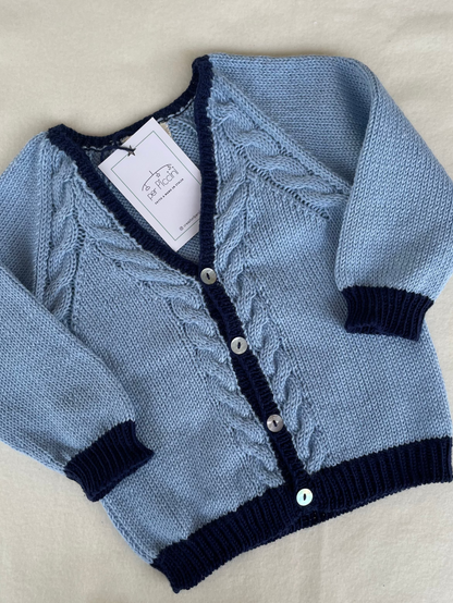Cardigan a trecce in cotone