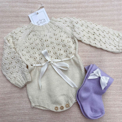 Pagliaccetto traforato in cotone