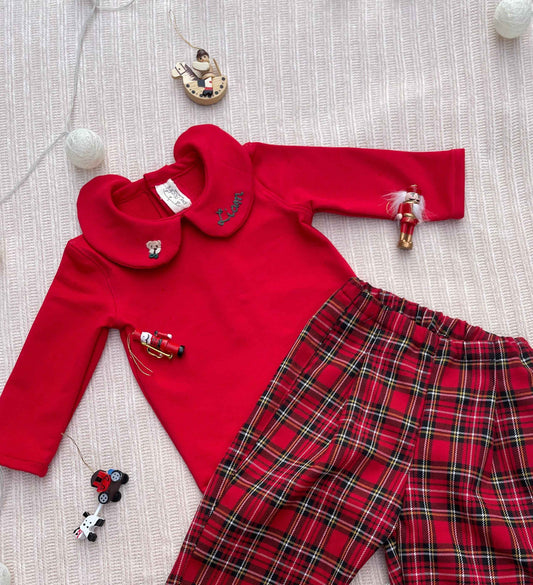 Pantaloni tartan pences bambino