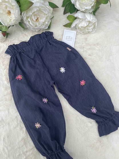 Jeans ricamati per bambina