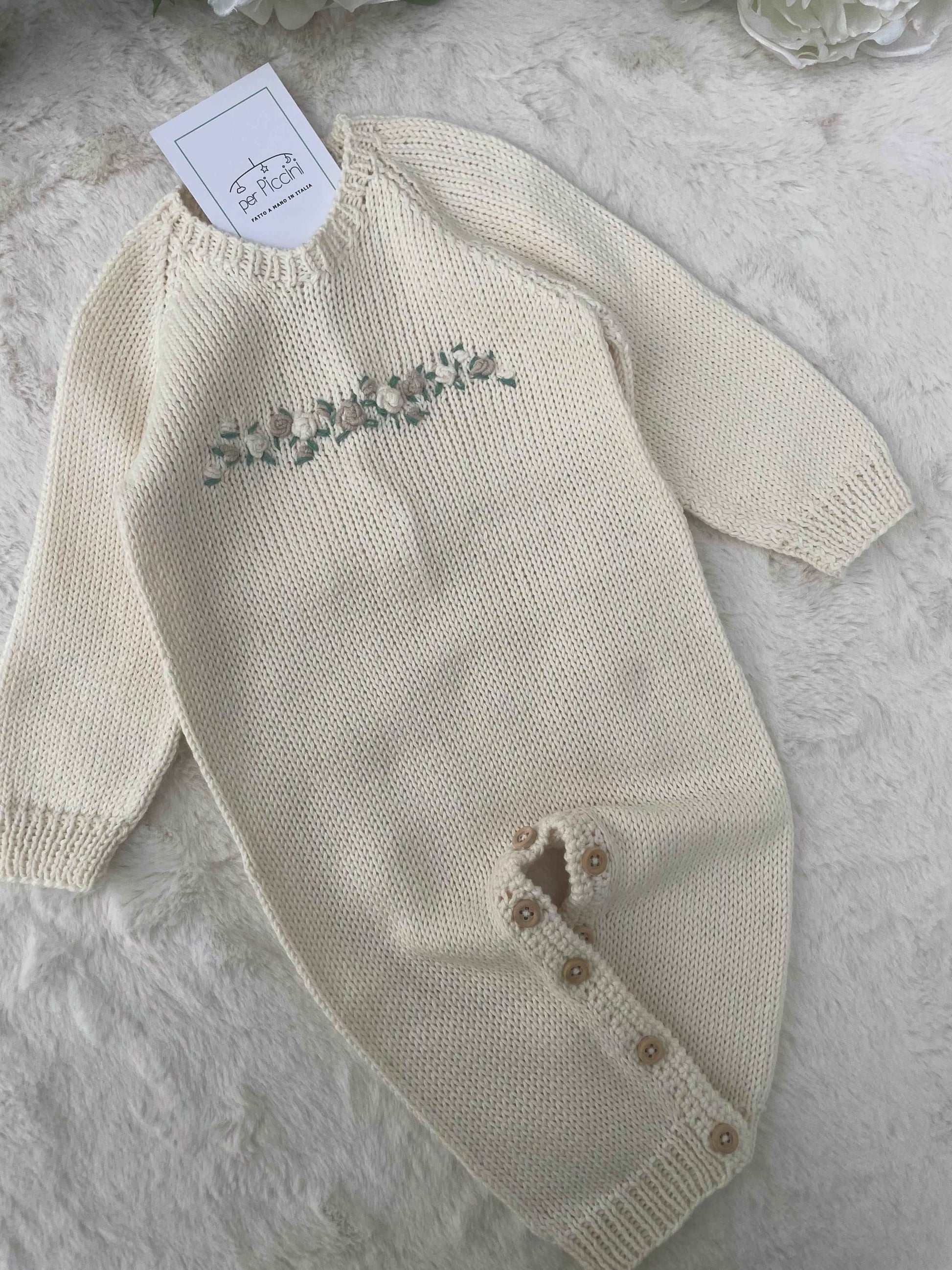 Completino personalizzabile "Roselline" in cotone