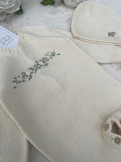 Completino personalizzabile "Roselline" in cotone