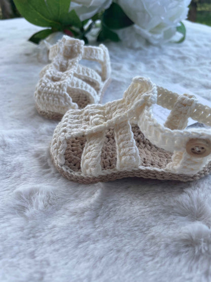 Sandaletti "incrocio" in cotone