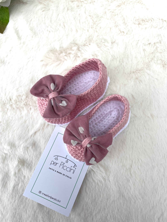 Ballerine "Cuoricini" in cotone