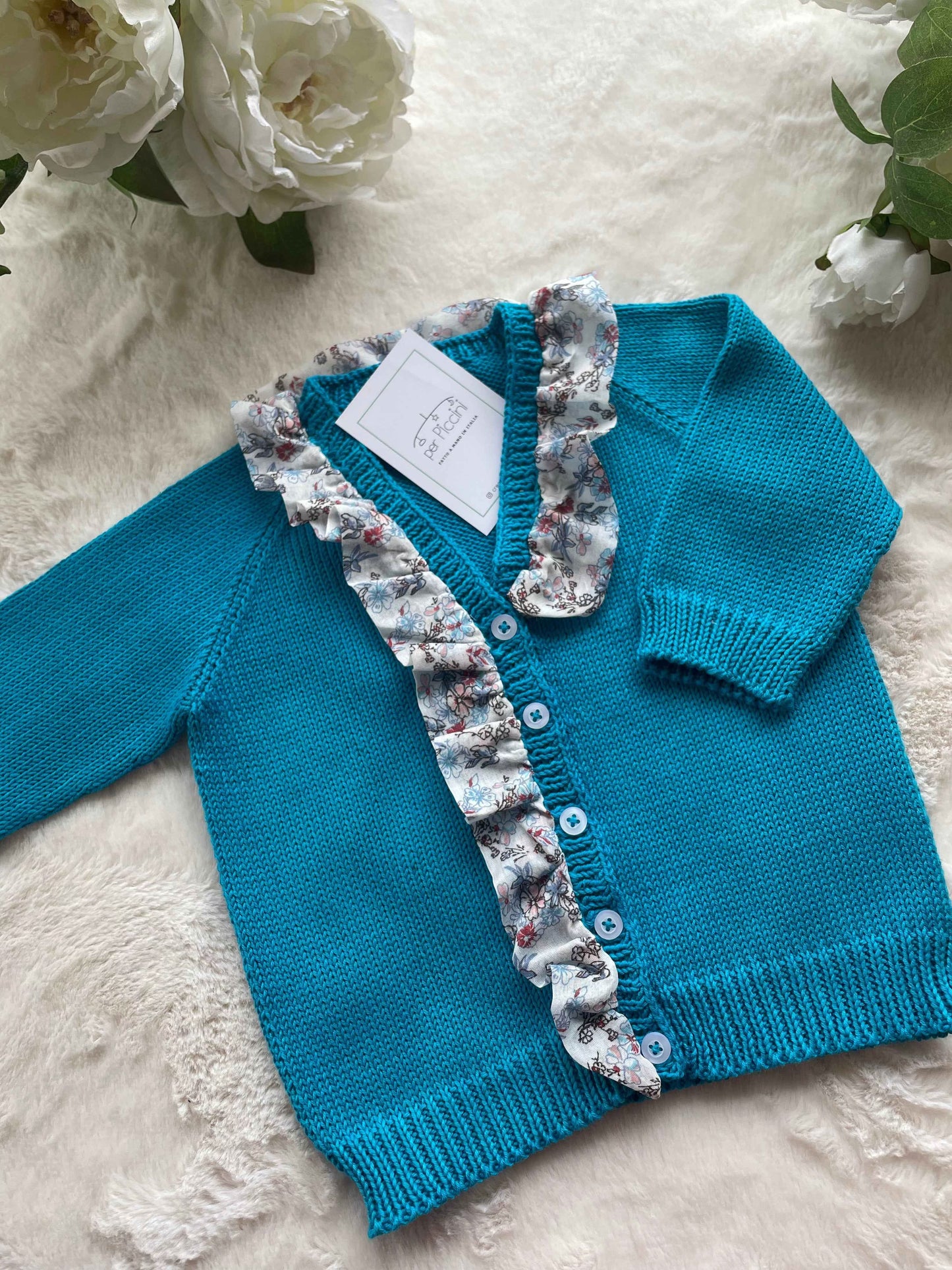 Cardigan Volant in cotone