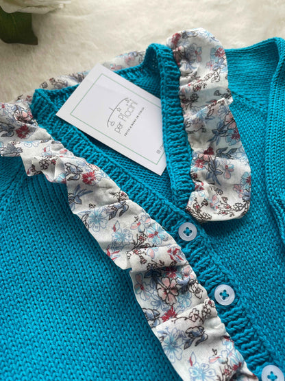 Cardigan Volant in cotone