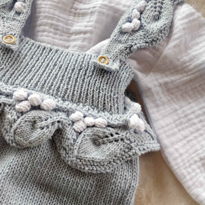 Pagliaccetto foglioline e pois in cotone