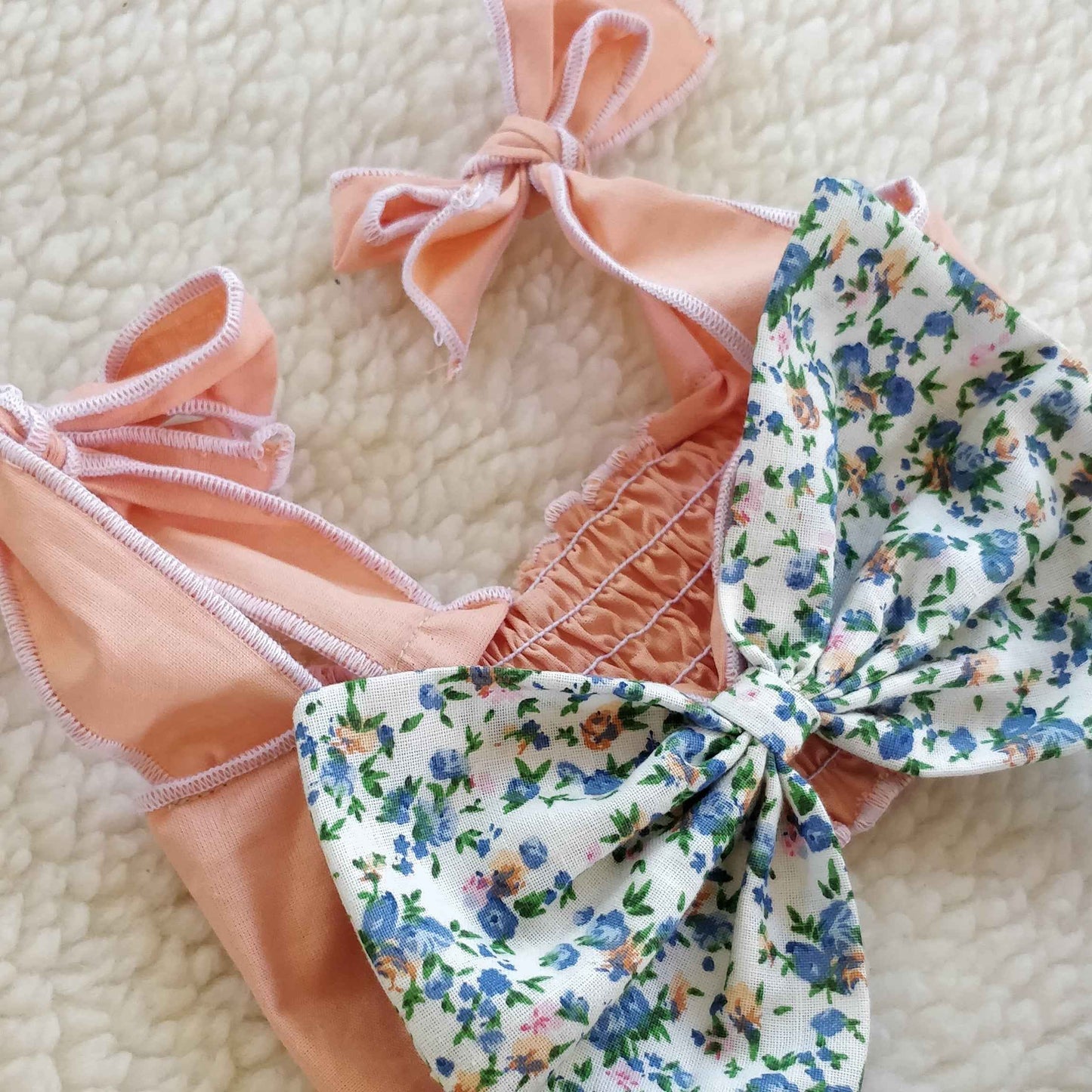Costumino da bambina due pezzi "Fiocco"