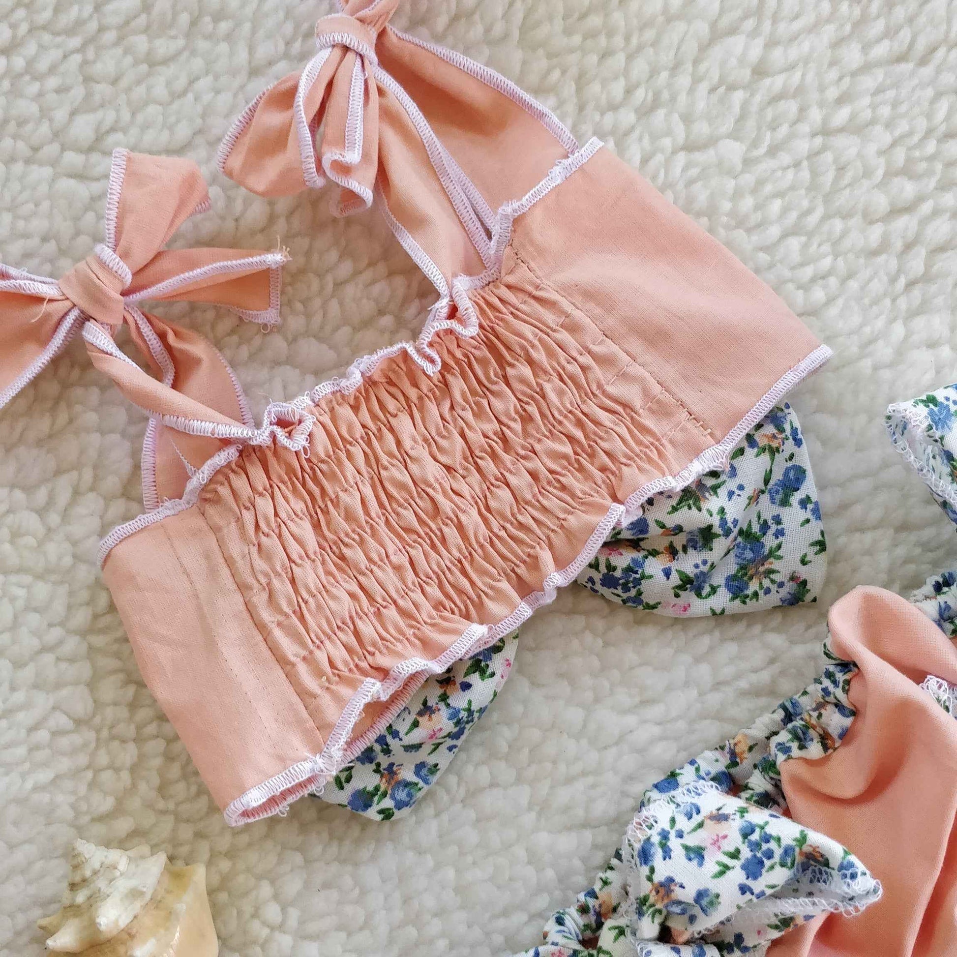 Costumino da bambina due pezzi "Fiocco"