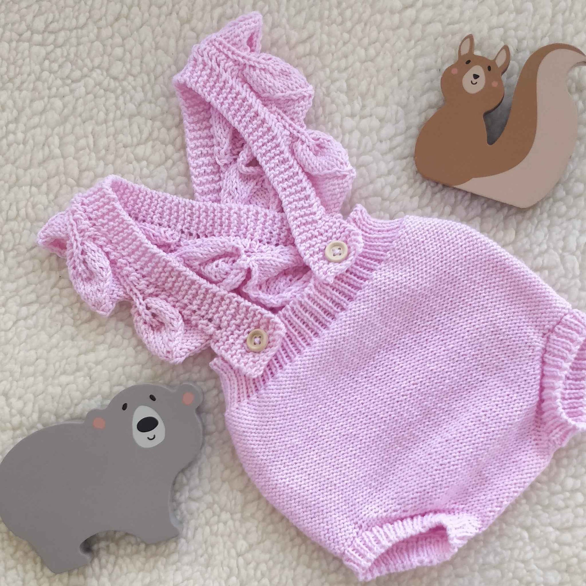 Culotte con bretelle a foglioline