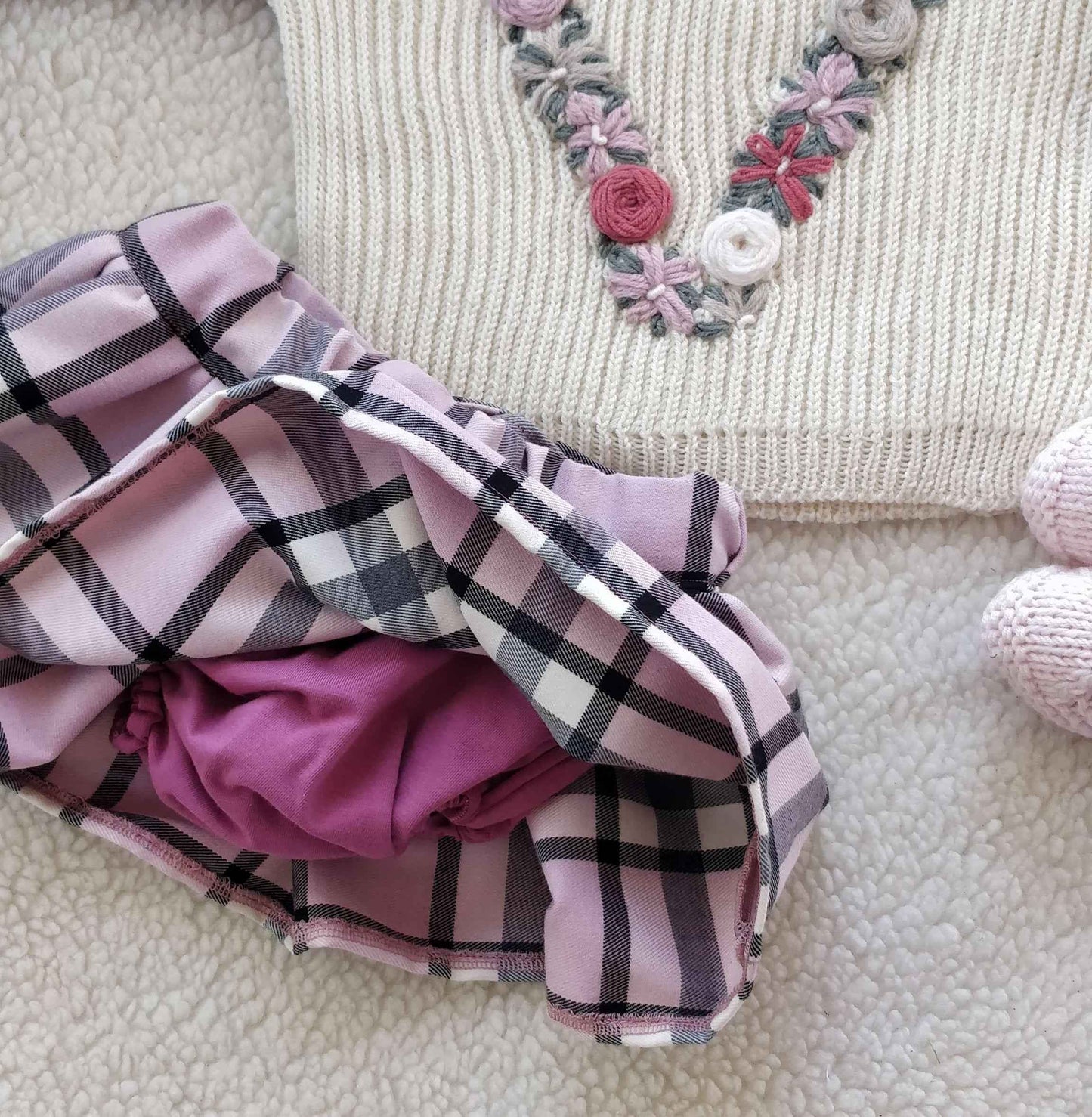Gonna tartan con coulotte bambina