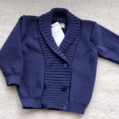 Cardigan doppiopetto in lana baby - Per Piccini