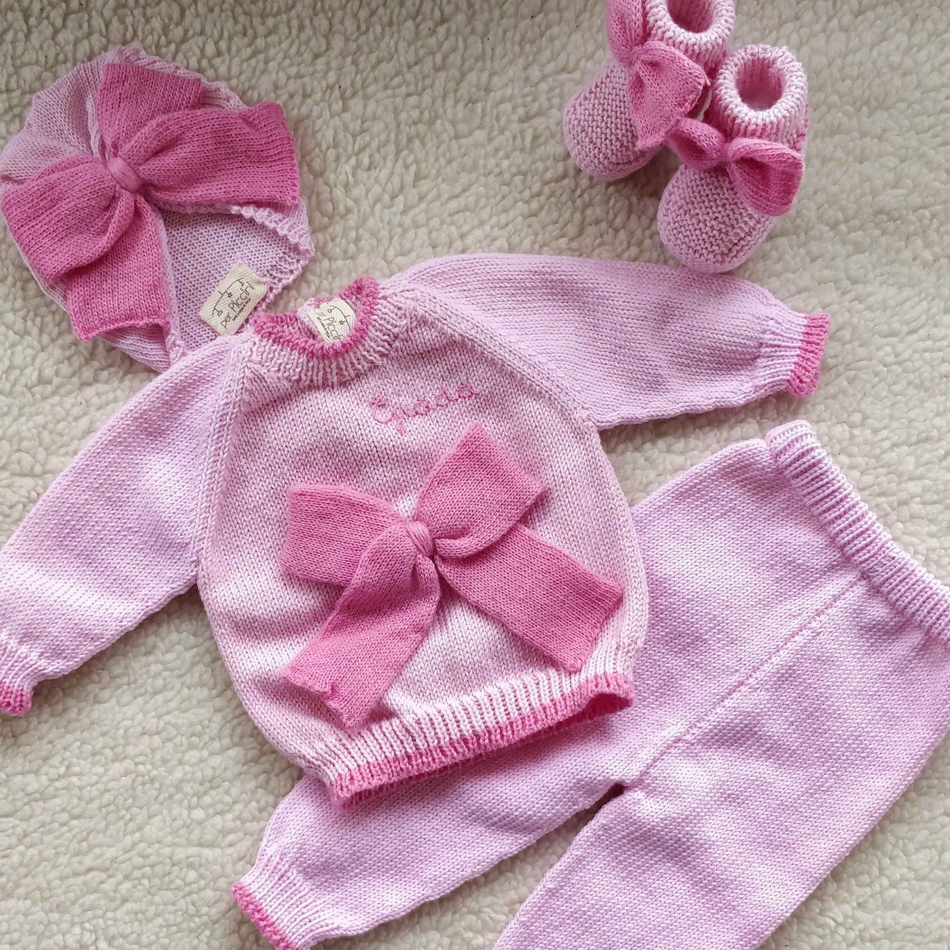 Completino personalizzabile "Fiocco" in cotone