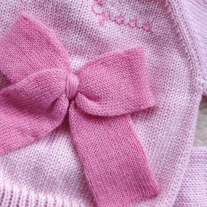 Completino personalizzabile "Fiocco" in cotone