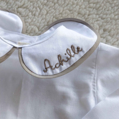 Camicia cerimonia bambino in puro cotone con abbottonatura sul retro