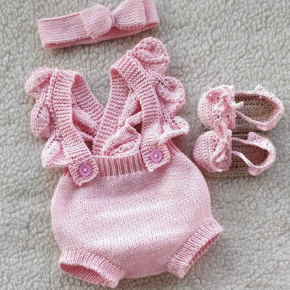 Culotte con bretelle a foglioline