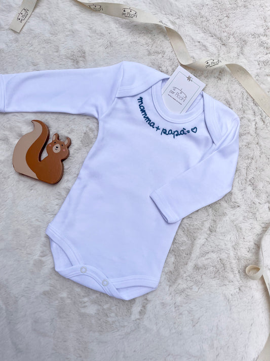 Body con frase ricamata - Per Piccini