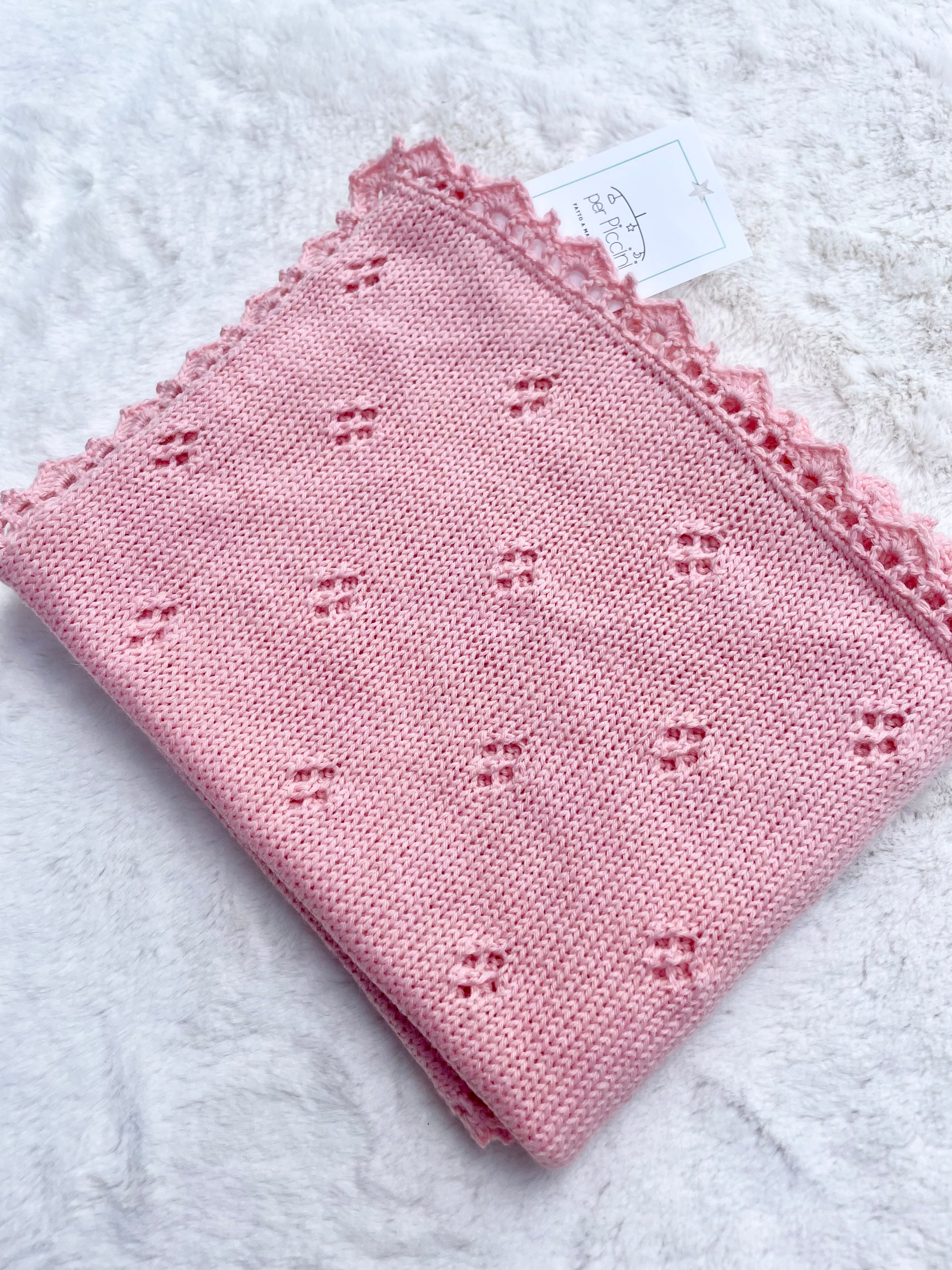 Copertina "Pointoille" in lana baby - Per Piccini