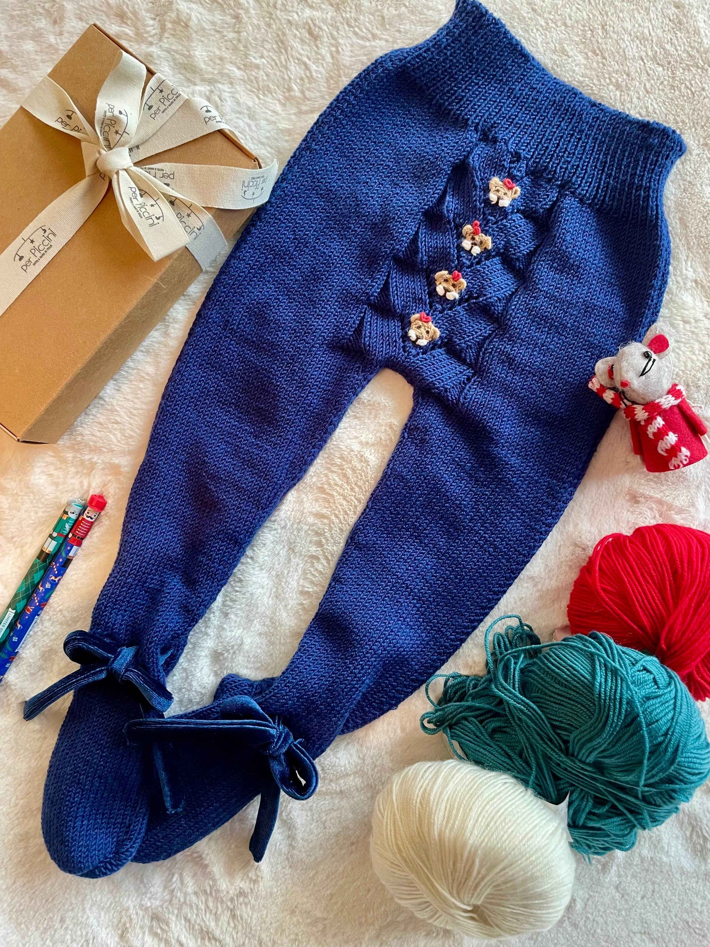 Ghettine con orsetti in lana baby