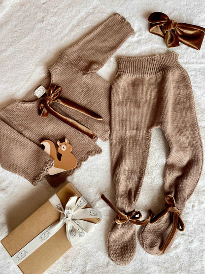 Ghettine con fiocchetti in velluto