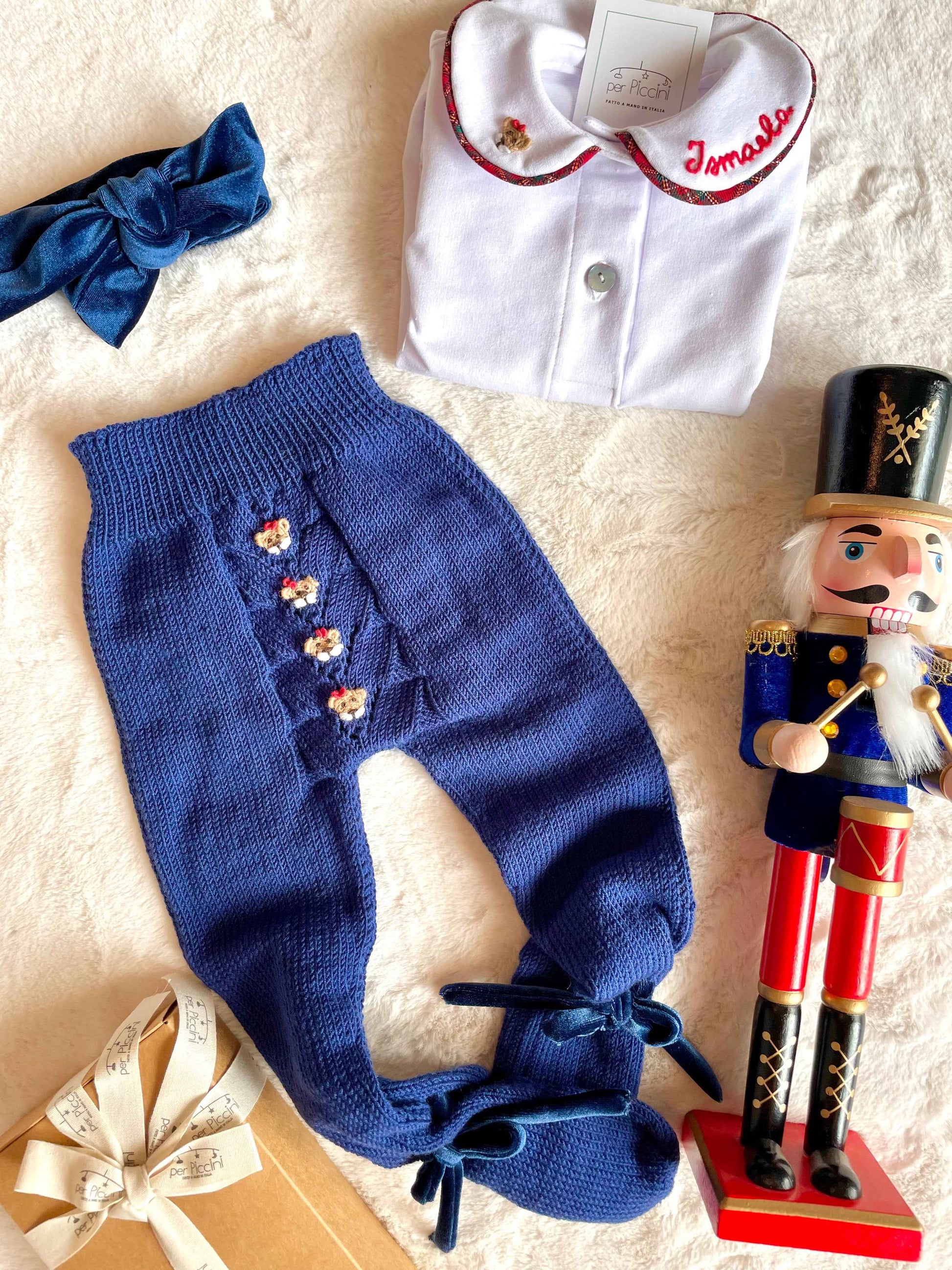 Ghettine con orsetti in lana baby