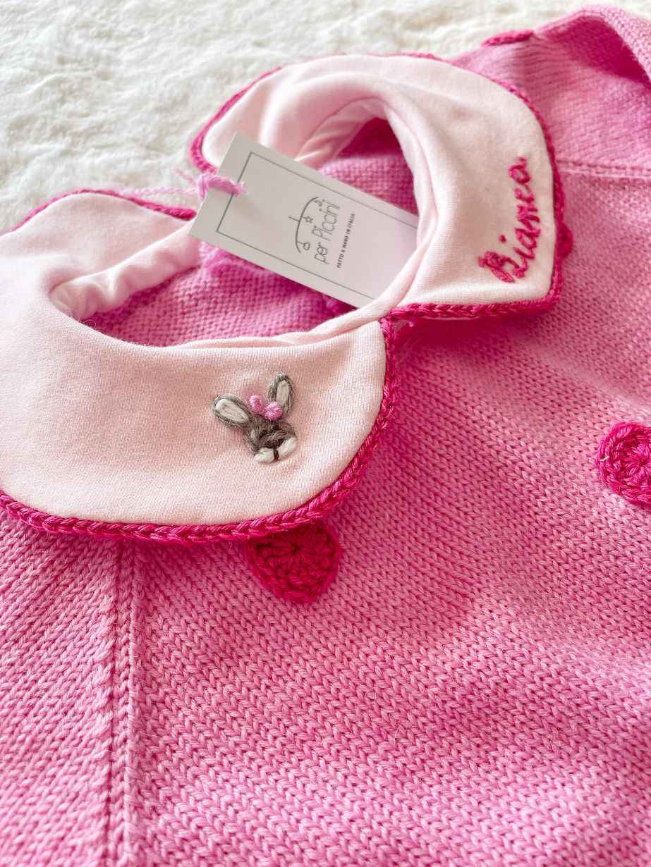 Maglione con pois e colletto in cotone per bambino  – Edizione Pasqua