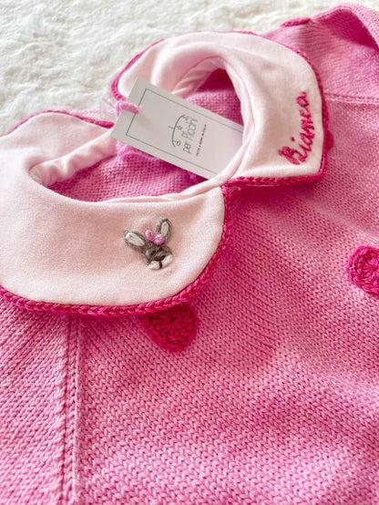 Maglione con pois e colletto in cotone per bambino  – Edizione Pasqua