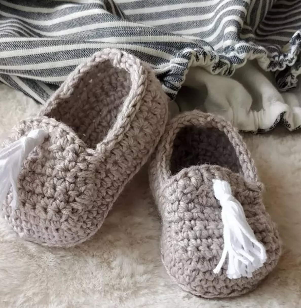 Mocassini crochet in cotone