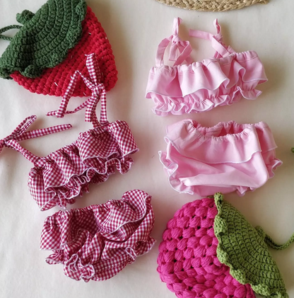 Costumino da bambina due pezzi "volant"