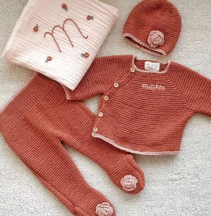 Completino personalizzabile "Fiore" in cotone