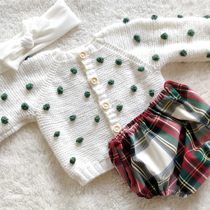 Cardigan con pois lana bambini
